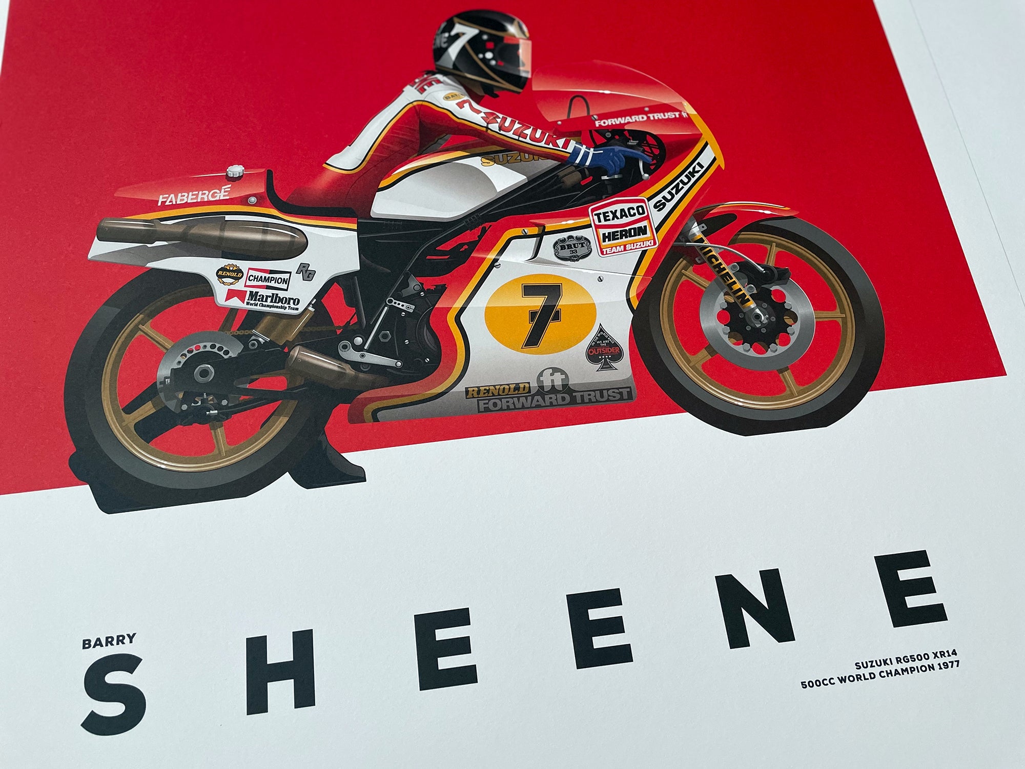 Barry Sheene, Suzuki RG500 XR14, 500cc World Champion 1977