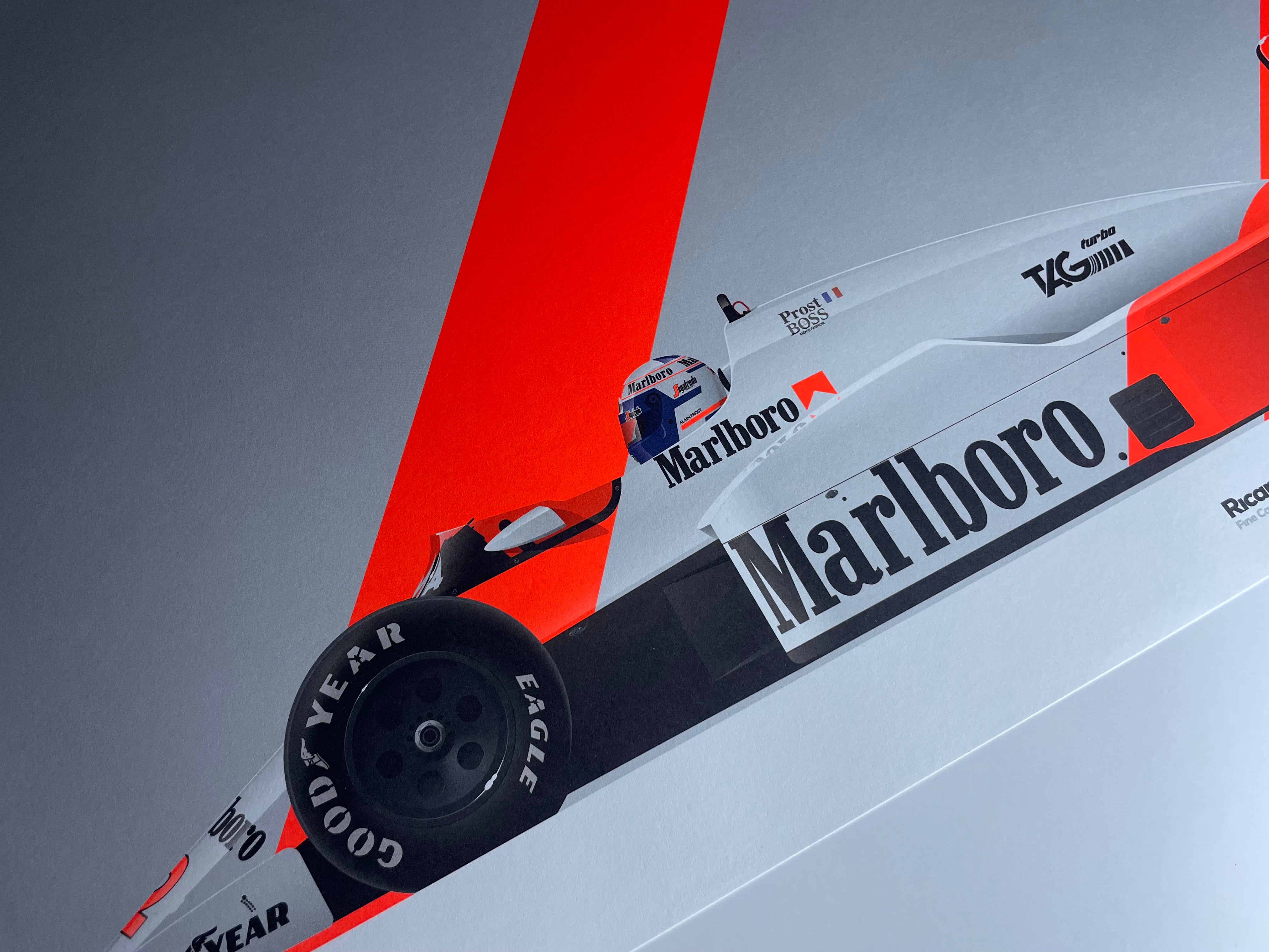 Alain Prost McLaren MP4/2B | 1985 F1 World Champion Art Print