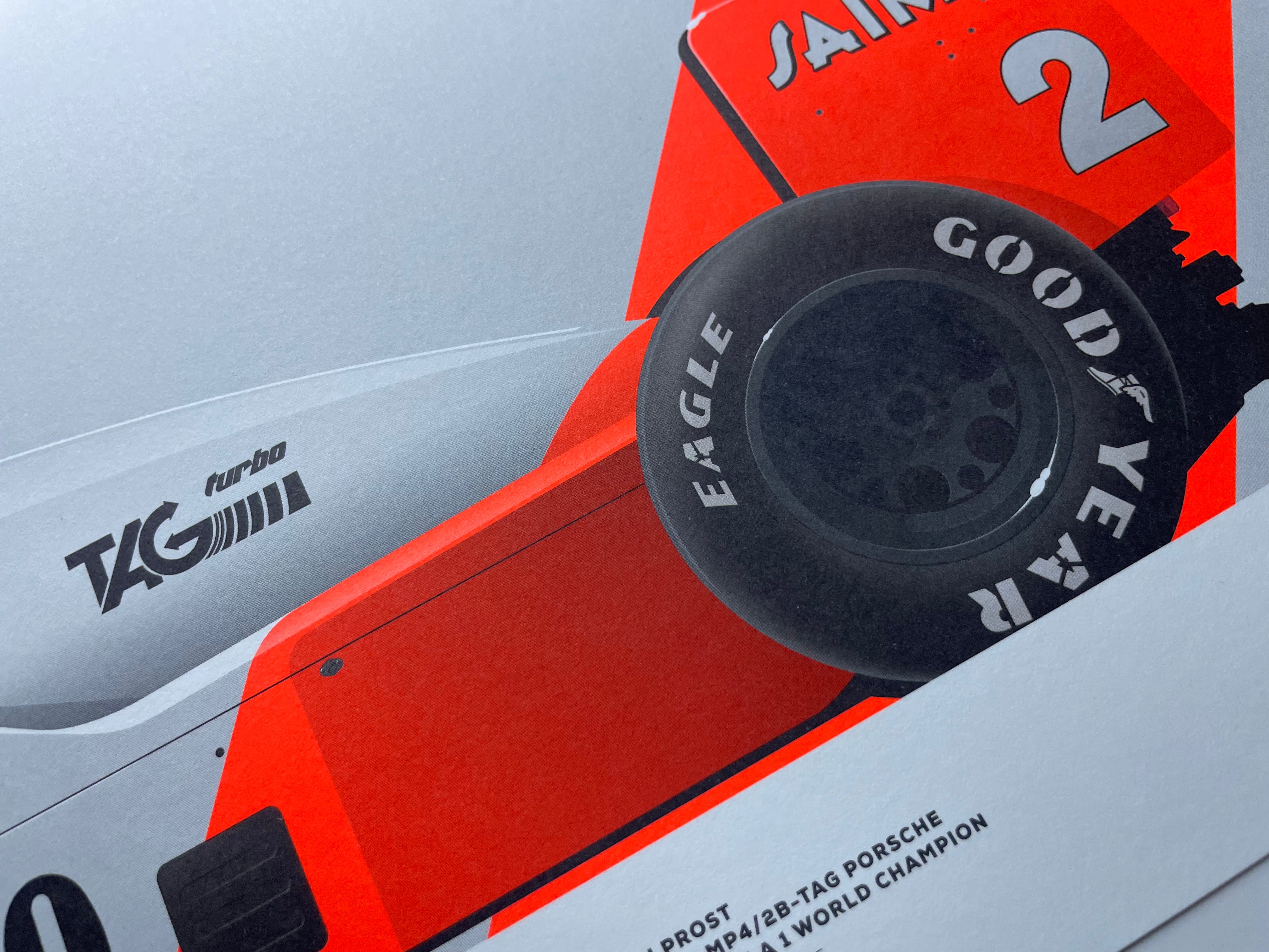 Alain Prost McLaren MP4/2B | 1985 F1 World Champion Art Print