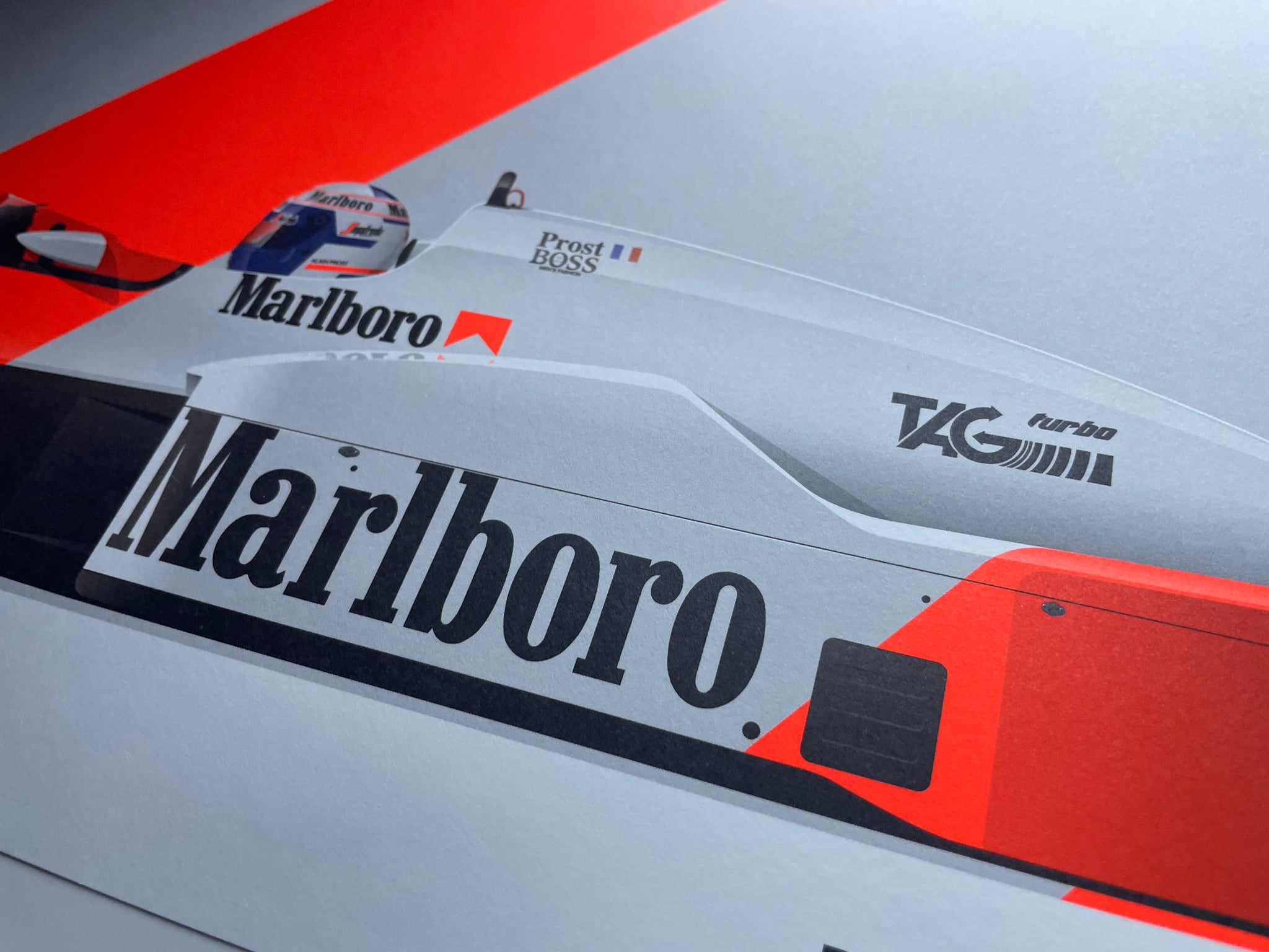 Alain Prost McLaren MP4/2B | 1985 F1 World Champion Art Print