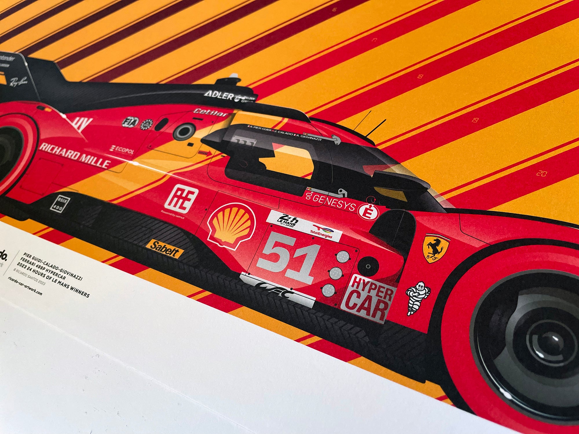 Pier Guidi-Calado-Giovinazzi, Ferrari 499P Hypercar, 2023 24 Hours of Le Mans Winners