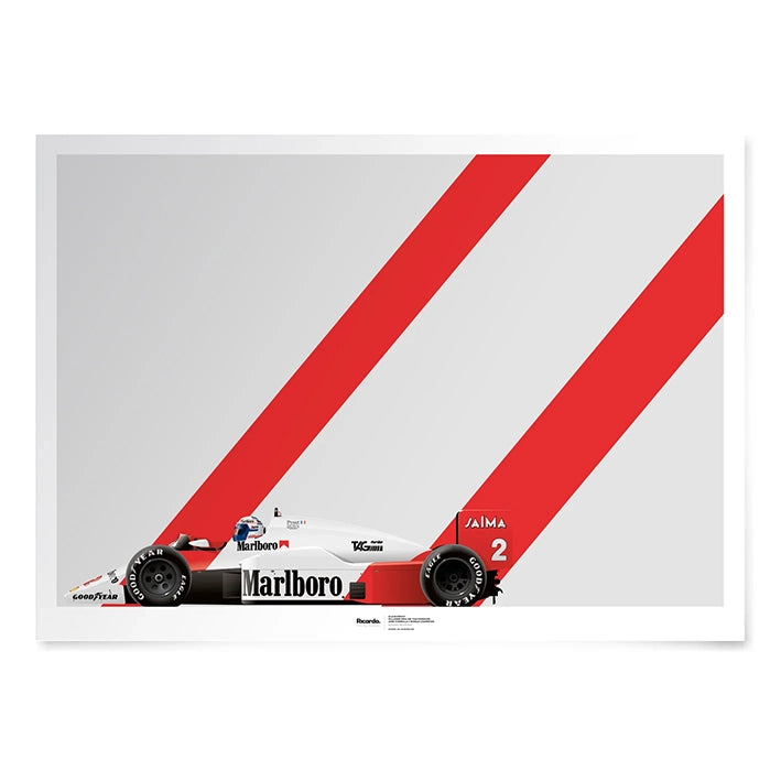 Alain Prost McLaren MP4/2B | 1985 F1 World Champion Art Print
