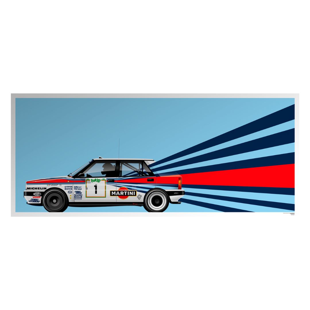 Miki Biasion-Tiziano Siviero, World Rally Champions 1988, Lancia Delta Integrale, Sanremo Rally 1988 - Big Format